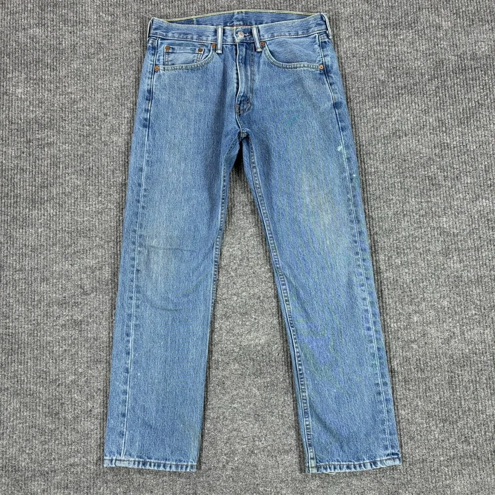 Levis 505 Mens Straight Leg Jeans Size 32x30 Medium Wash Regular Fit Mid Rise